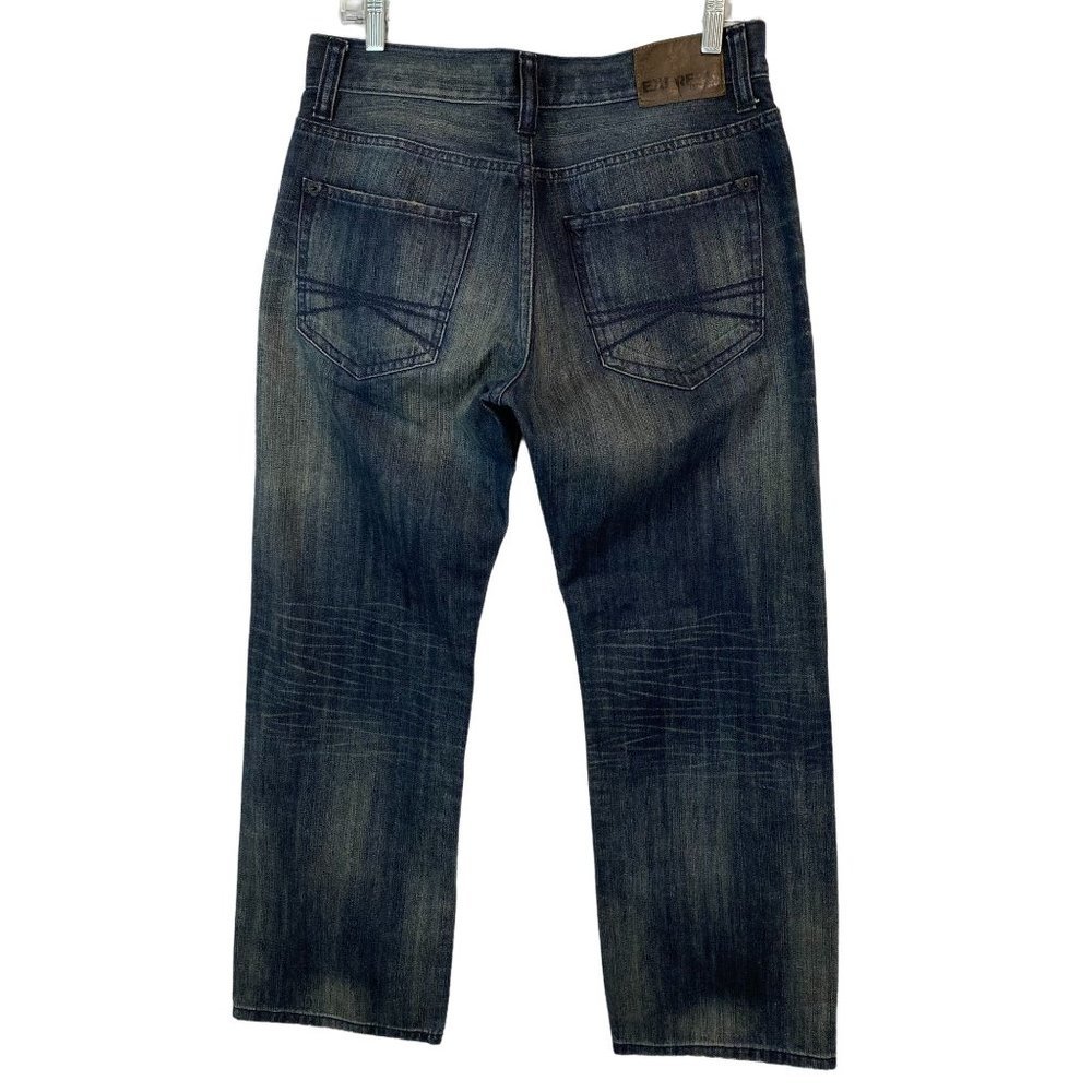 Express Jeans Mens 30 x 30 Blue Blake Boot Cut Loose Fit Actual 32 x 28.5 Pants - Picture 1 of 10